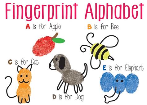 Fingerprint Alphabet Art   Easy Peasy and Fun