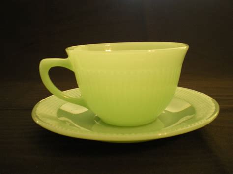 Fire King Jadite Jane Ray Cup and Saucer For Sale ...