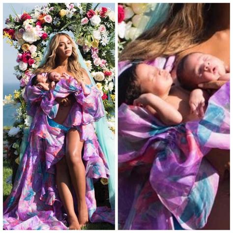 First Look: Beyoncé shares a photo with twins Rumi and Sir ...