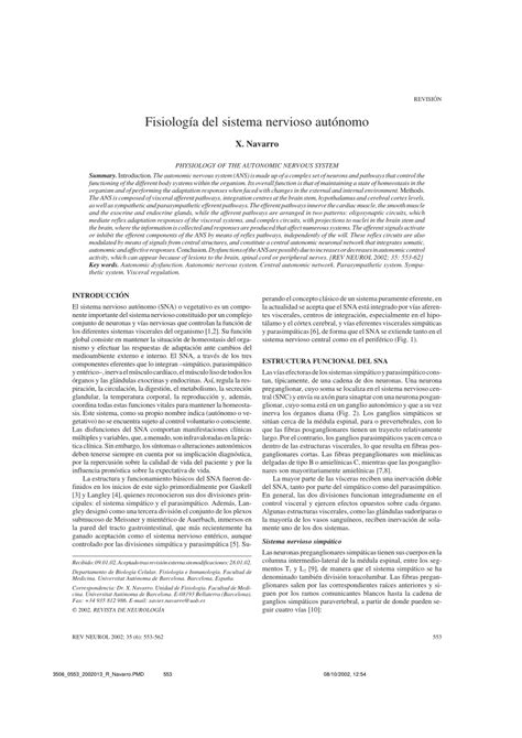 Fisiología del sistema nervioso autónomo  PDF Download ...