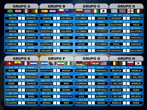 Fixture del Mundial Brasil 2014 Descarga e Imprecion ...