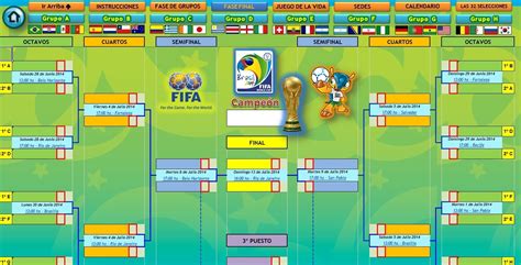Fixture Interactivo Mundial Brasil 2014 en Excel   Taringa!