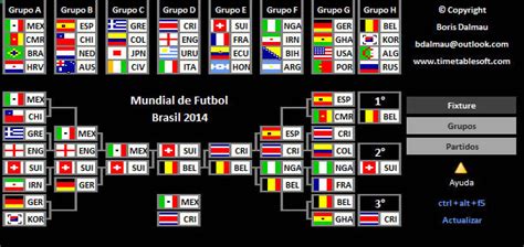 Fixture Mundial de Futbol Brasil 2014   Descargar Gratis