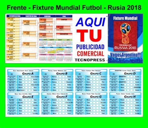 FIXTURE MUNDIAL FUTBOL RUSIA 2018 CON PUBLICIDAD COMERCIAL ...