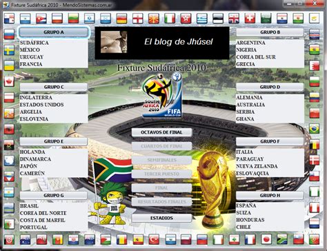 Fixture: Mundial Sudáfrica 2010 ~ El blog de Jhusel