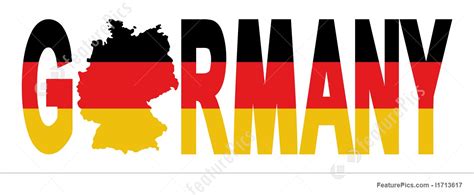 Flags: Germany Text With Map Stock Illustration I1713617 ...