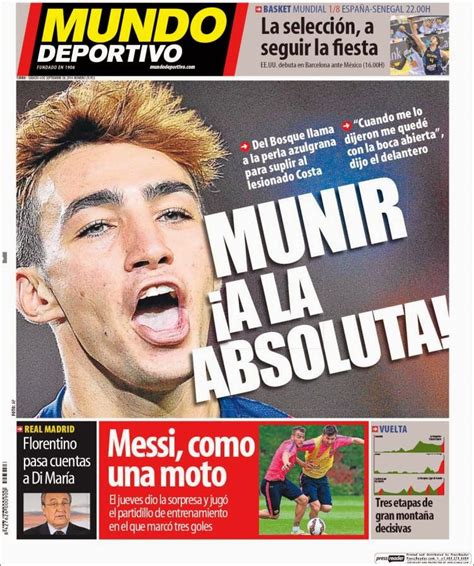 Florentino vs. Di María, Munir a la selección absoluta ...