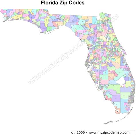 Florida Zip Code Maps   Free Florida Zip Code Maps