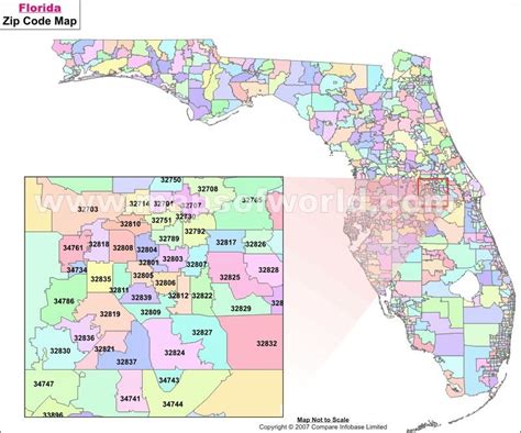 Florida Zipcode Map | MAPS | Pinterest | Zip code map and City