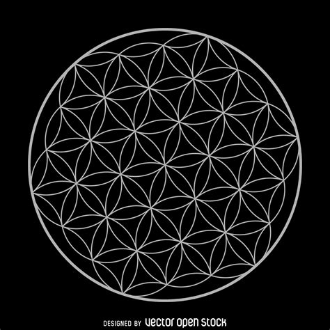 Flower of life sacred geometry design   Vector download