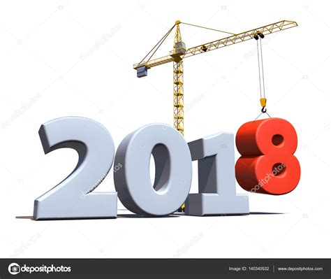 Fondo de construcción del nuevo año 2018 — Foto de stock ...