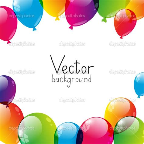 Fondo de cumpleaños con globos de color — Archivo Imágenes ...