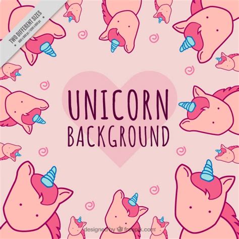 Fondo de unicornios rosa | Descargar Vectores gratis