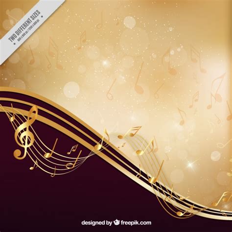 Fondo musical elegante dorado | Descargar Vectores gratis