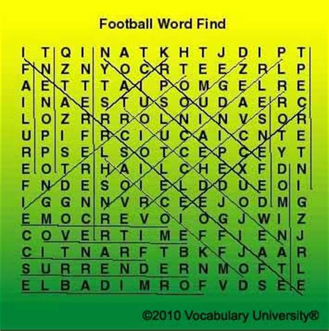 Football College & Pro vocabulary games, Football College ...