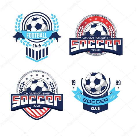 football, soccer logo set — Stock Vector © artemon91 ...