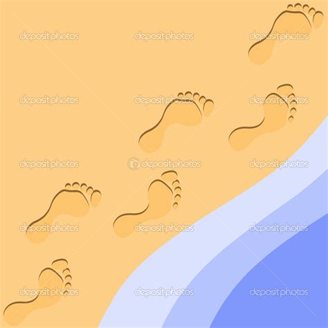 Footprints in the sand clipart   Clipground