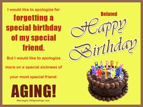 Forgetting A Special Birthday Of My Special Friend Belated ...