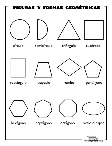 Formas y figuras geométricas para imprimir