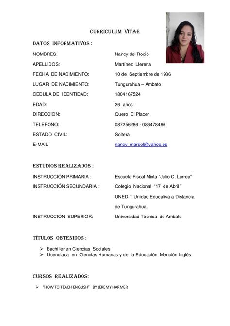 Formato Para Hacer Un Resume | newhairstylesformen2014.com