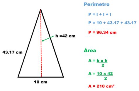 fórmula para obtener el perímetro del triángulo ...