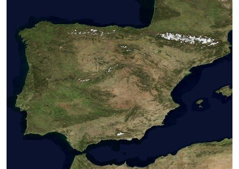 Fotografía Foto de satélite de España   Img 8325
