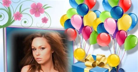 fotomontajes de cumpleaños con muchos globos de colores y ...