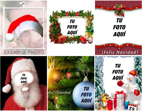 Fotomontajes y marcos para fotos de Navidad Fotoefectos
