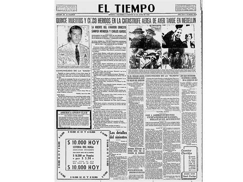Fotos: Muerte de Carlos Gardel: Registro El Tiempo ...