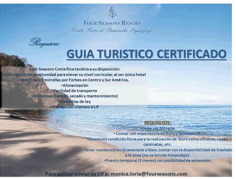 Four Seasons Costa Rica oferta de empleo – Asociacion ...