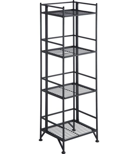 Four Tier Metal Folding Shelf by Convenience Concepts in ...