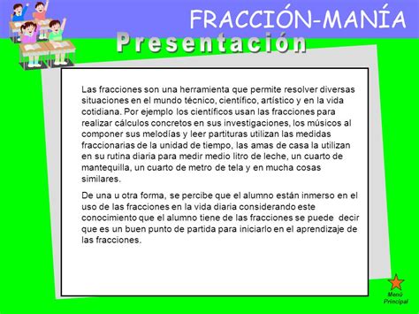 FRACCIÓN MANÍA Presentación. Propósito. Historia de las ...