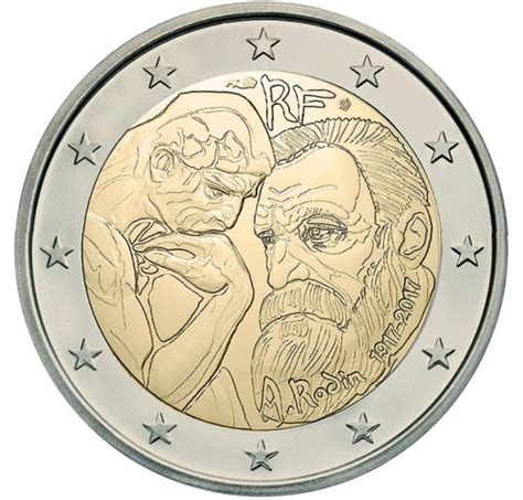 France 2 Euro 2017 Auguste Rodin   Special 2 euro coins ...