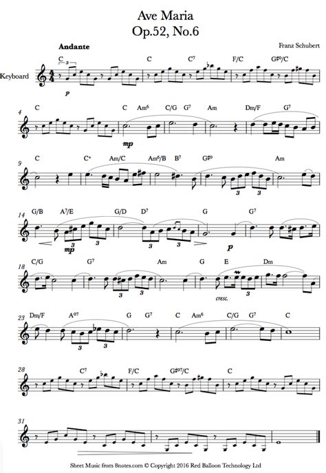 Franz Schubert Ave Maria Guitar Sheet Music   ave maria ...