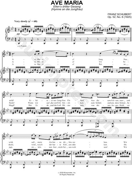 Franz Schubert  Ave Maria   Opus 52, No. 6  German version ...