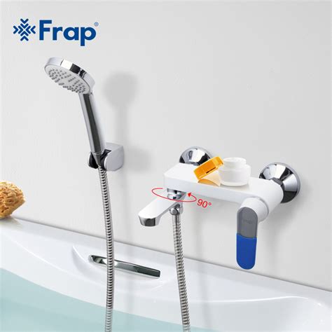 Frap Bathroom Faucet Wall Mounted Cold and Hot Water Mixer ...