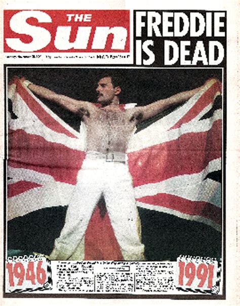 Freddie died of AIDS related pneumonia on 24 November 1991 ...