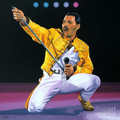 Freddie Mercury Live Painting by Paul Meijering