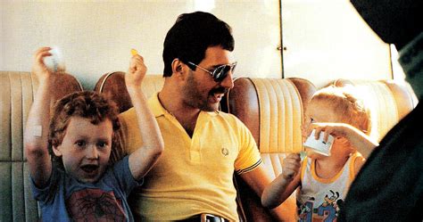 Freddie Mercury with John Deacon s children | Freddie ...