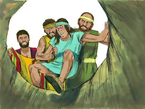 Free Bible images: Joseph is sold into slavery by his ...