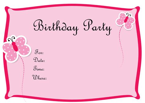 Free Birthday Invitations To Print | FREE Invitation ...