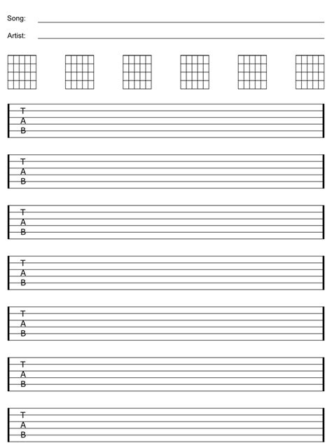 Free Blank Guitar Sheet Staff & Tab Paper | KeytarHQ ...