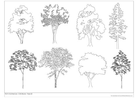 Free CAD Blocks   Trees 02 | First In Architecture