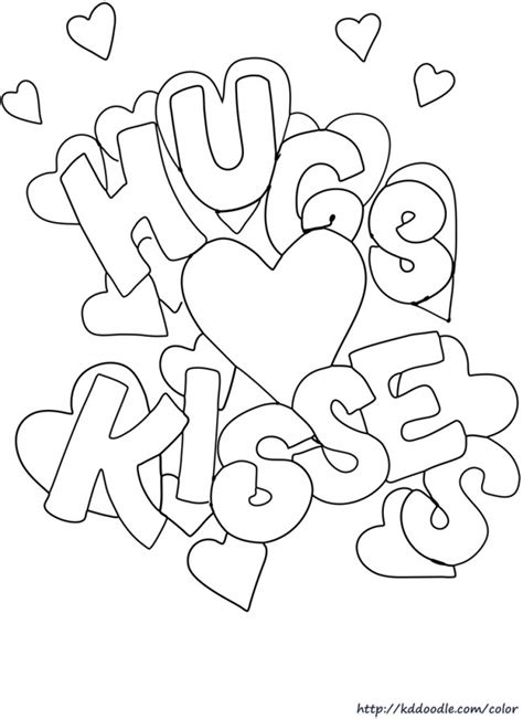 Free coloring pages of candy kiss