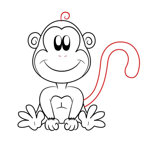 Free coloring pages of how to draw how monkey