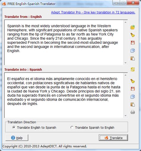 FREE English Spanish Translator full Windows 7 screenshot ...