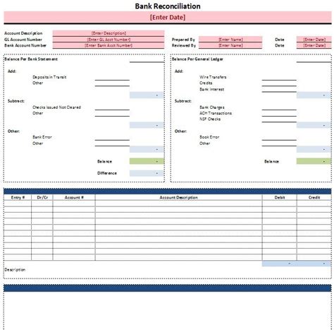 Free Excel Bank Reconciliation Template Download