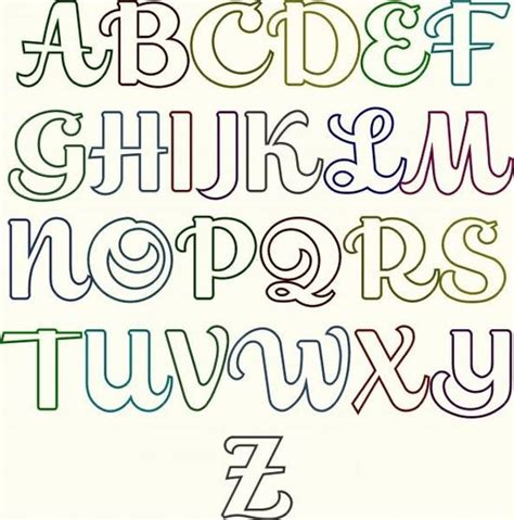 Free Fancy Bubble Letters  A Z  to Draw   Free Large Images