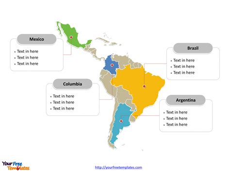 Free Latin America Editable Map   Free PowerPoint Templates