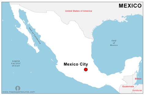 Free Mexico Capital Map | Capital Map of Mexico open ...